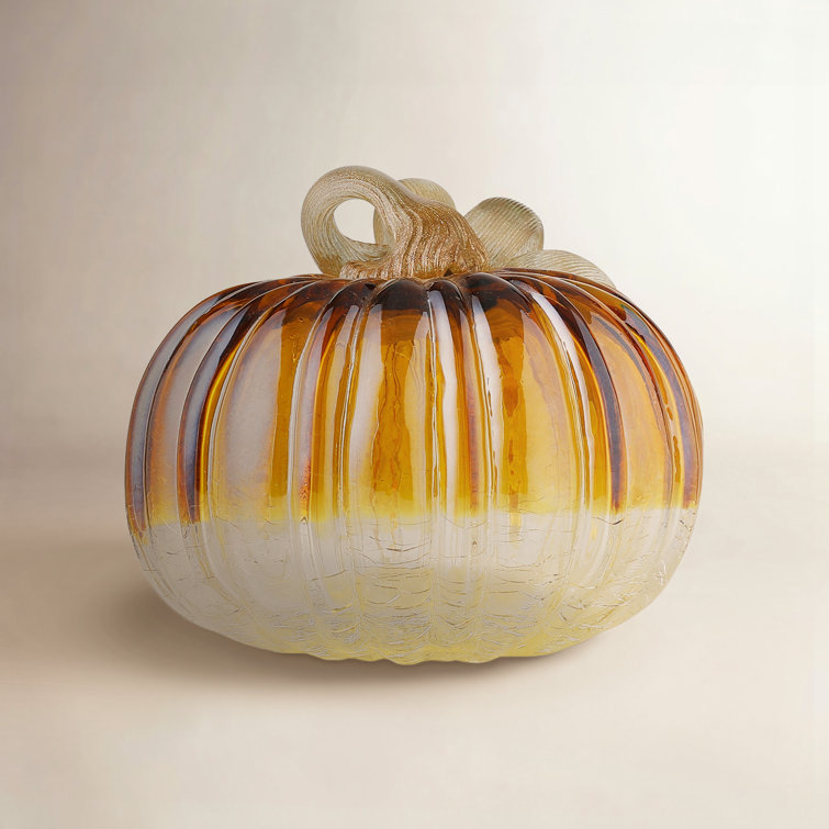 Crackle Glass Pumpkin