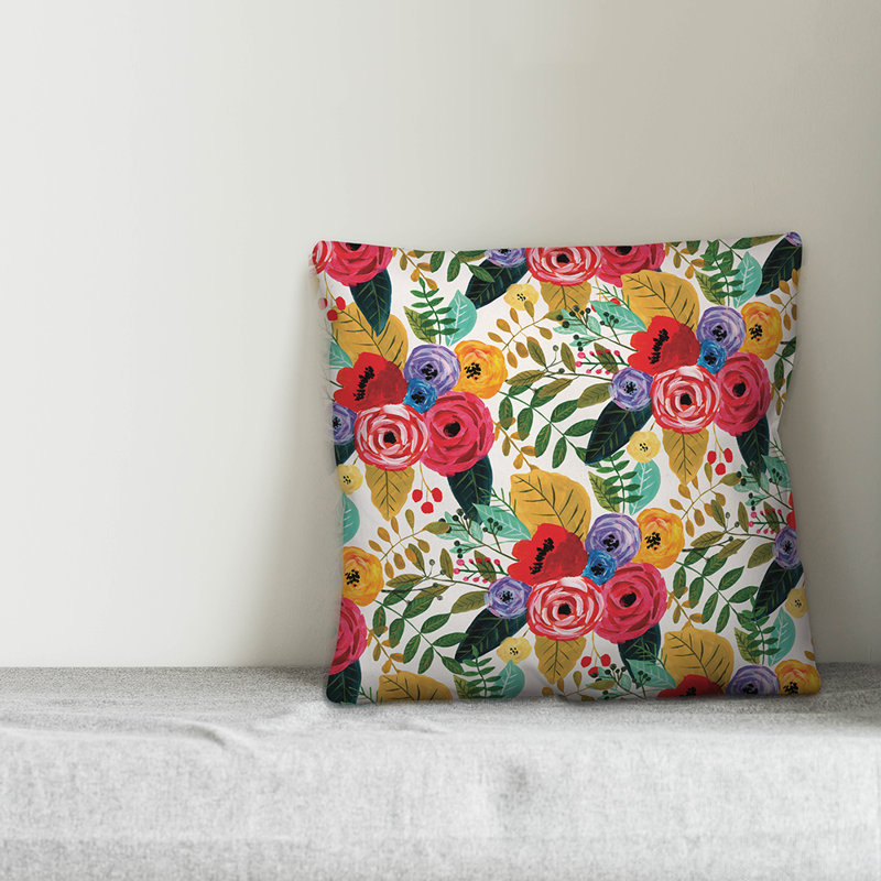 Floral Floral Throw Pillow