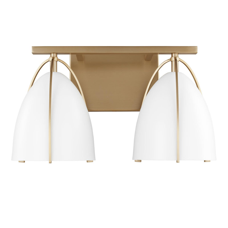 Norman 2 - Light Vanity Light, Satin Brass, White, No