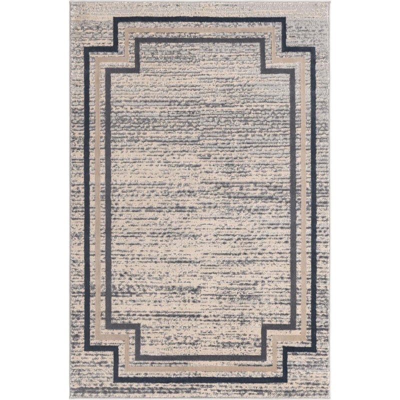 Vallelunga Abstract Indoor Rug, Rectangle 4' x 6'