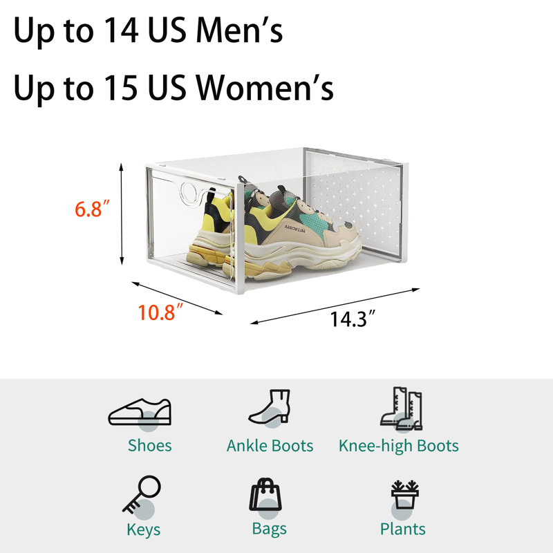 Large Transparent Stackable Shoe Storage Box