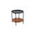 Datus Two-Tier Round End Table Metal Frame for Living Room, Bedroom, Bedside