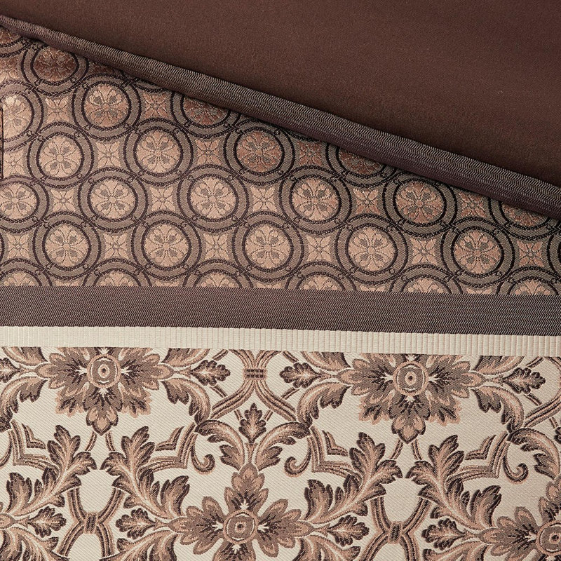 Ensemble d'édredon en polyester jacquard 7 pièces