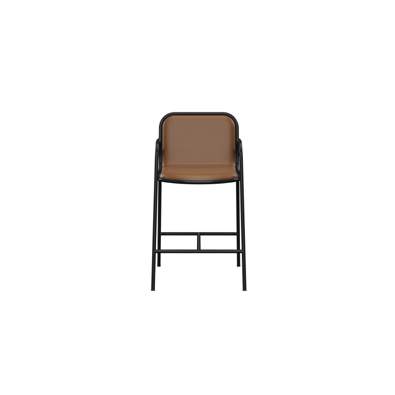 Upholstered Counter Stool with Metal Frame, Counter Stool (26.7" Seat Height)