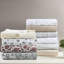 Très grand motif floral rouille, 100% flanelle de coton, grande taille pour matelas de 18 po, douceur du coton brossé, coupe ajustée élastique, confort à long terme pré-rétréci, drap plat et 2