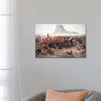 The Battle Of Isandlwana: The Last Stand Of The 24th Regiment Of Foot During The Zulu War, 22nd January 1879, C.1885 by Charles Edwin Fripp - Wrapped Canvas Painting