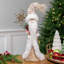 Santa Gnome Holding Pine Sprigs In Plush Winter Hat Christmas Figure - 19"