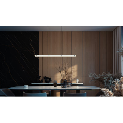 Miami - Luminaire suspendu linéaire DEL - Chrome poli