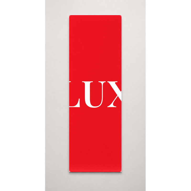«Luxemburg», monogramme de luxe luxembourgeois avec drapeau du monde luxembourgeois - rouge et blanc, H 30 po x l 10 po