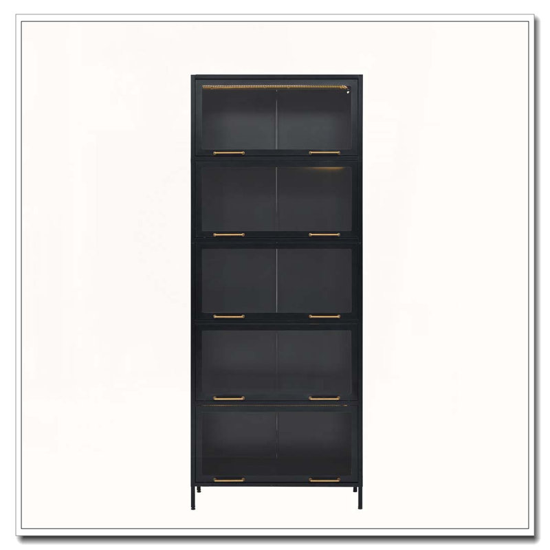 Bibliothèque de 78,75 po de hauteur avec lumières DEL pour objets de collection