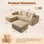 Canapé modulaire en velours côtelé avec repose-pieds 3 pièces Boneless Compression-682221183-682221180