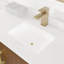 Meuble-lavabo l 42 po x P 18 po Ilsa avec comptoir en quartz blanc et gris Carrara et lavabo en porcelaine encastré-1005536153
