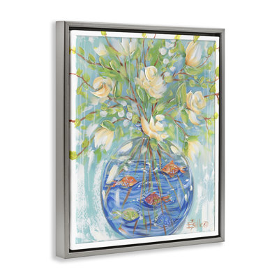  Art mural sur toile flottante, "Fish Bowl Bouquet" par Estelle Grengs
