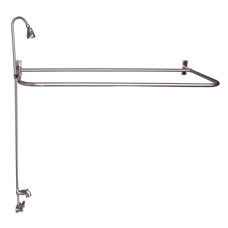 67'' x 30'' Freestanding Soaking Cast Iron Bathtub, Satin Nickel