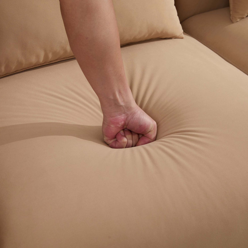 Canapé Cloud vintage à assise profonde avec velours doux et coussins lombaires