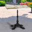 Tables de patio robustes, marbre fritté de 31,5 po, salle à manger d'extérieur moderne