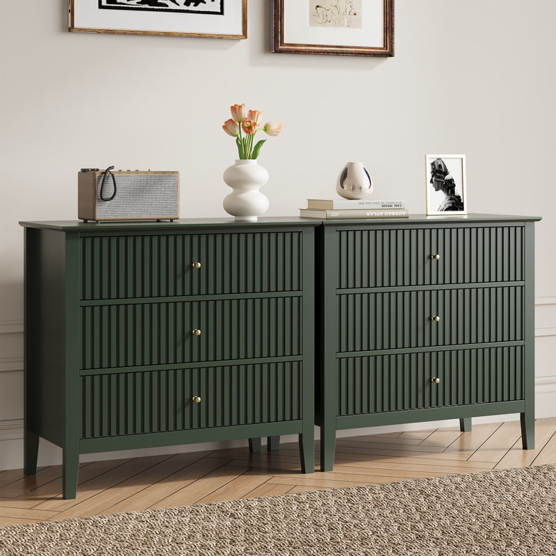 3 Drawer, Green