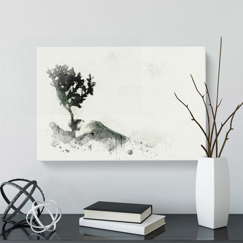 Growing Bonsai Tree In Abstract - Wrapped Canvas, 60cm H x 91cm W x 3cm D