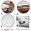 Ensemble de 4 décorations murales rouges et blanches «Tranquility III - Minimalisme»-796633488