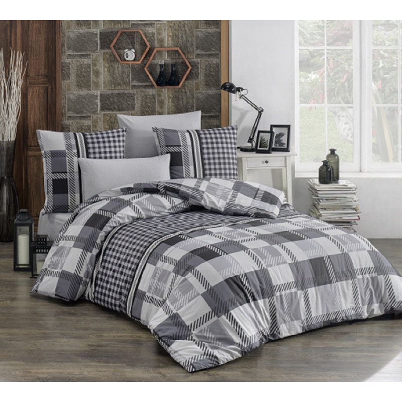 100% Cotton Duvet Cover Set, 140 x 200 cm - 1 Pillowcase (65 x 65 cm), Red