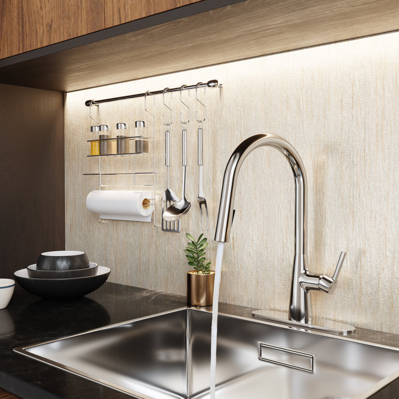 Robinet de cuisine moderne sans contact, Chrome chrome