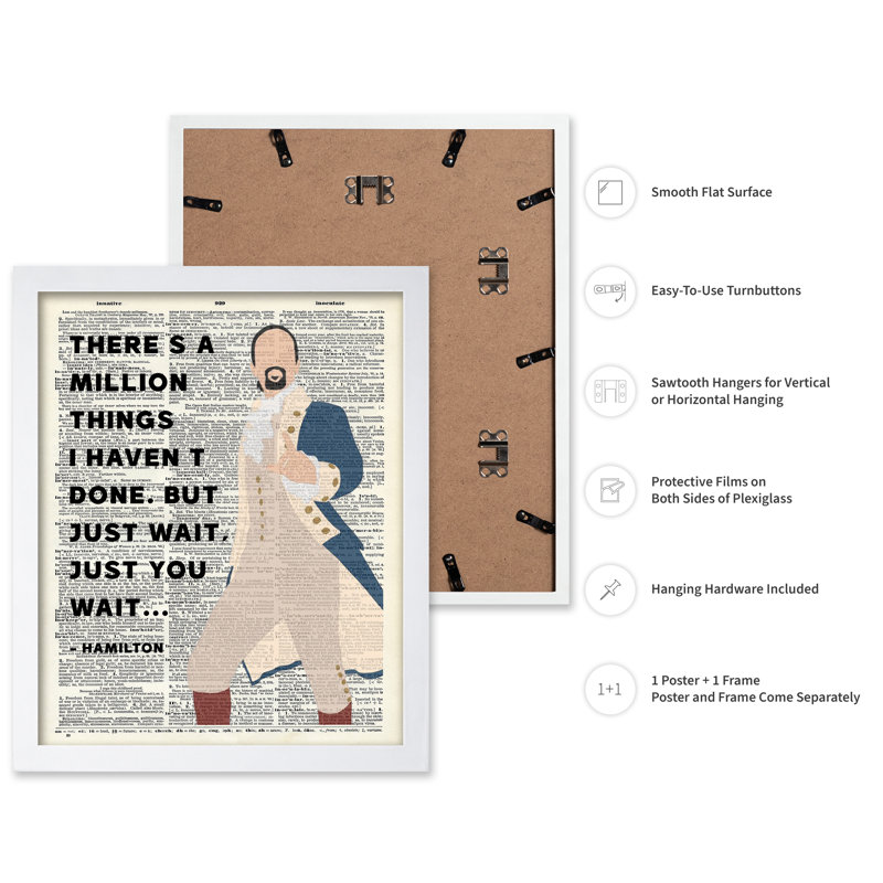 Million Things I Hav Not Done, Poster, White Framed, 16"H x 20"W