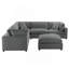 Canapé modulaire 6 pièces Caylie - gris anthracite-1161416796