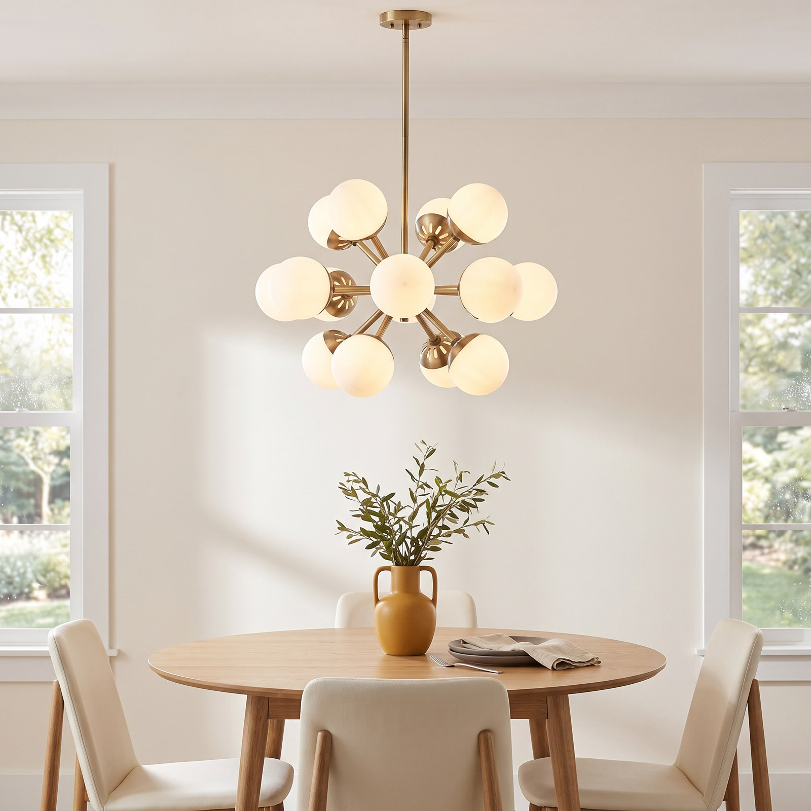16 - Light Dimmable Sputnik Chandelier