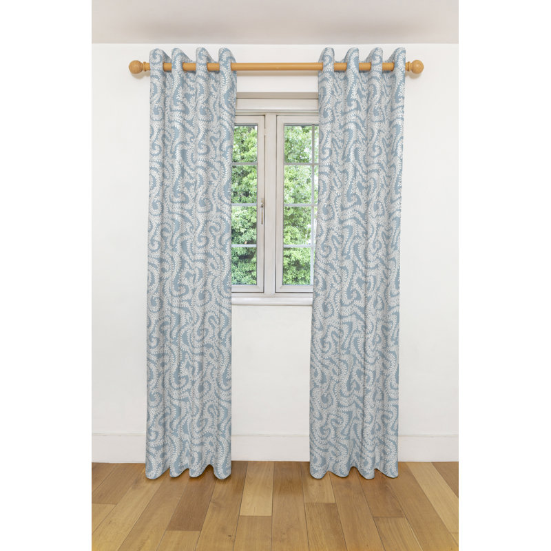 Holoman Blackout Curtain Pair, Width 228 x Drop 137cm, Wedgewood Blue