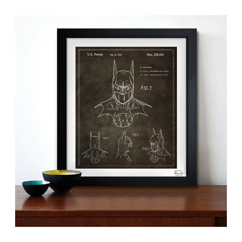 Batman - Impression sur toile encadrée, H 14 po x l 12 po