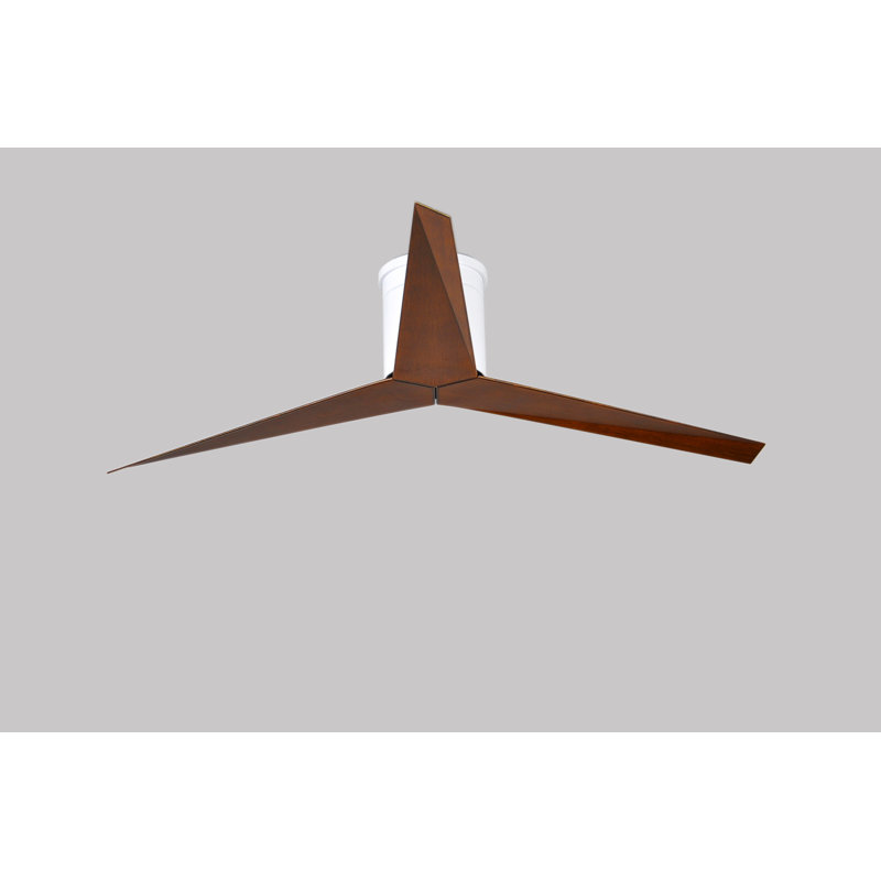 Eliza Ceiling Fan, Walnut Tone, Gloss White