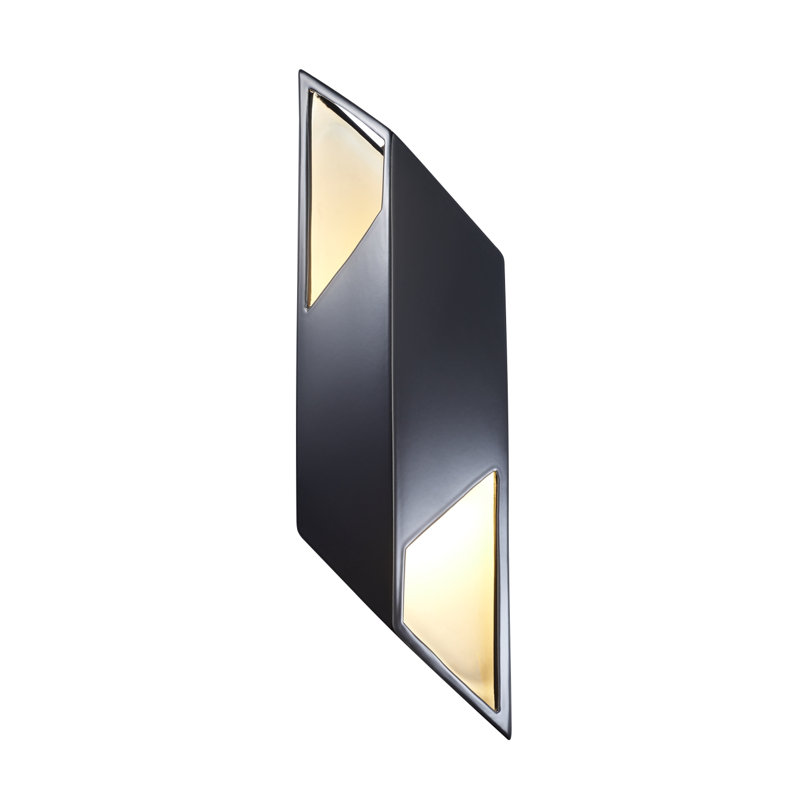 Applique murale 1 lumière DEL Caeli, Noir brillant avec intérieur blanc mat