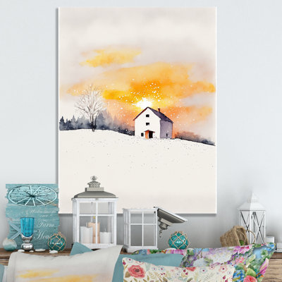 «Countryhouse At Sunset IV», reproduction sur toile