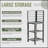 Outdoor Kitchen Island with Storage, Aluminum, Double Storage Rack