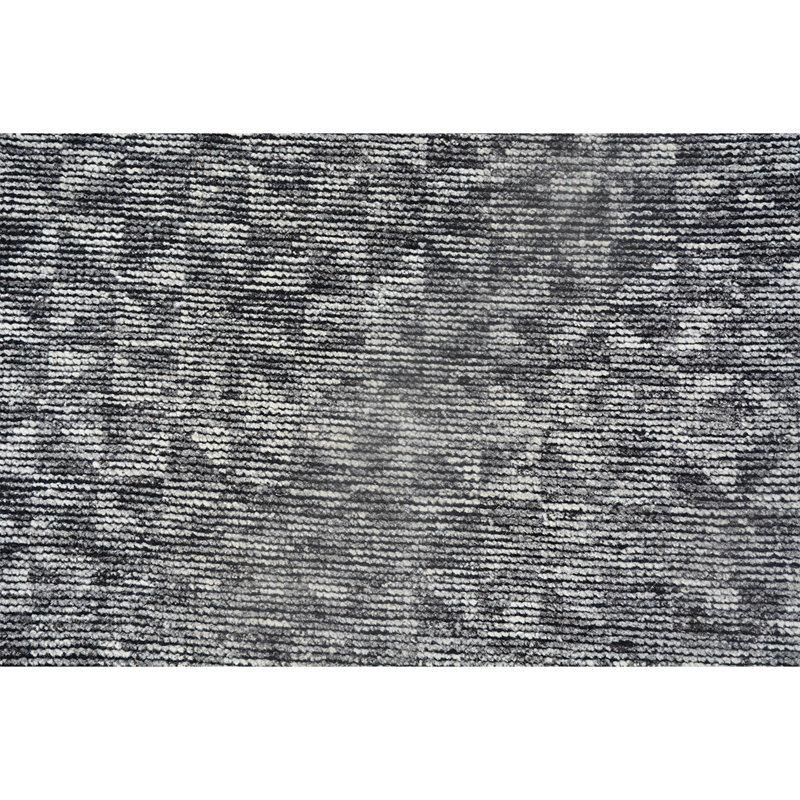 Tapis argenté / gris noué à la main de haute qualité, Rectangle 8 pi x 10 pi