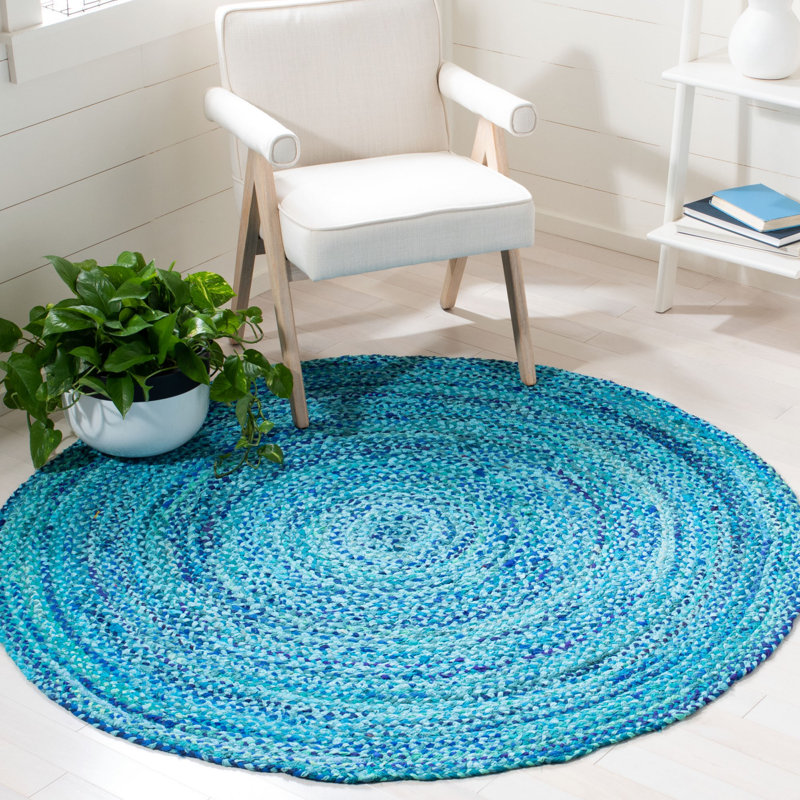 Tapis en coton tissé à la main Newberg, Rond 7 pi
