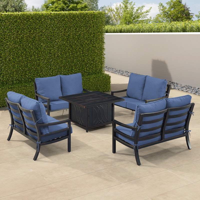 Ferriman Outdoor 6 - Piece Conversation Set, Blue