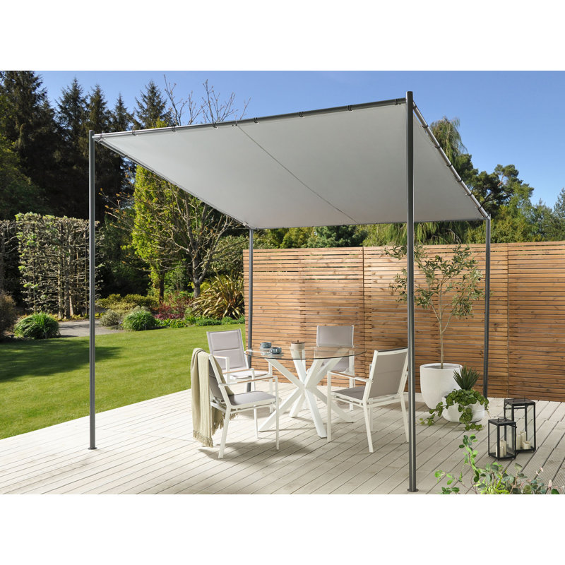 28m x 28m Metal Pergola, Gray
