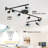 LED 8 Light Track Lighting Kit, Black 8 Way Ceiling Spot Lighting, Flexibly Rotatable Head, Track Light Included 8 X LED GU10 Bulb (4W, Daylight White 5000K, 400LM)