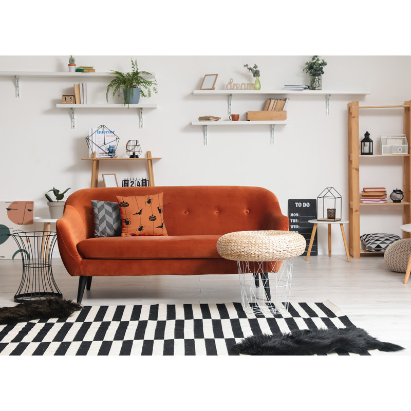 Halloween Web Accent Pillow, 16"H x 16"W, Dusty Orange, Square