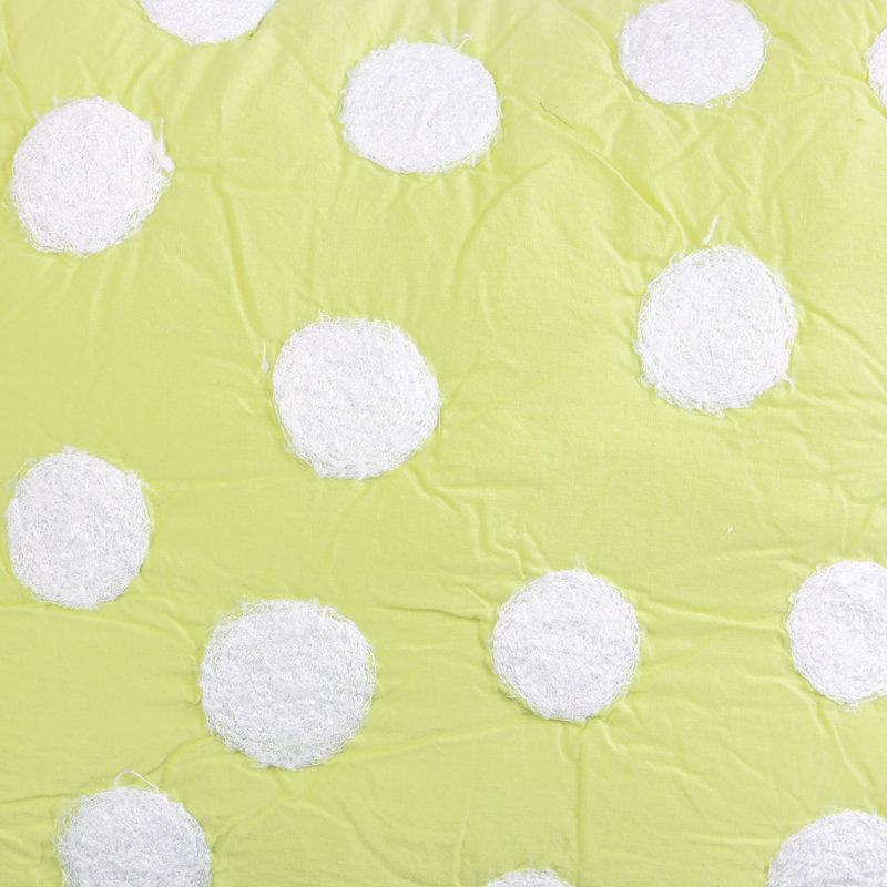Iman Polka Dots Cotton Throw Pillow, Lime
