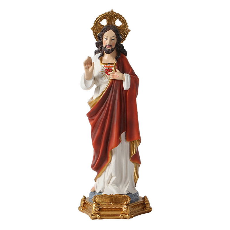 Art Sculpture Figurine religieuse en résine pour décoration de bureau