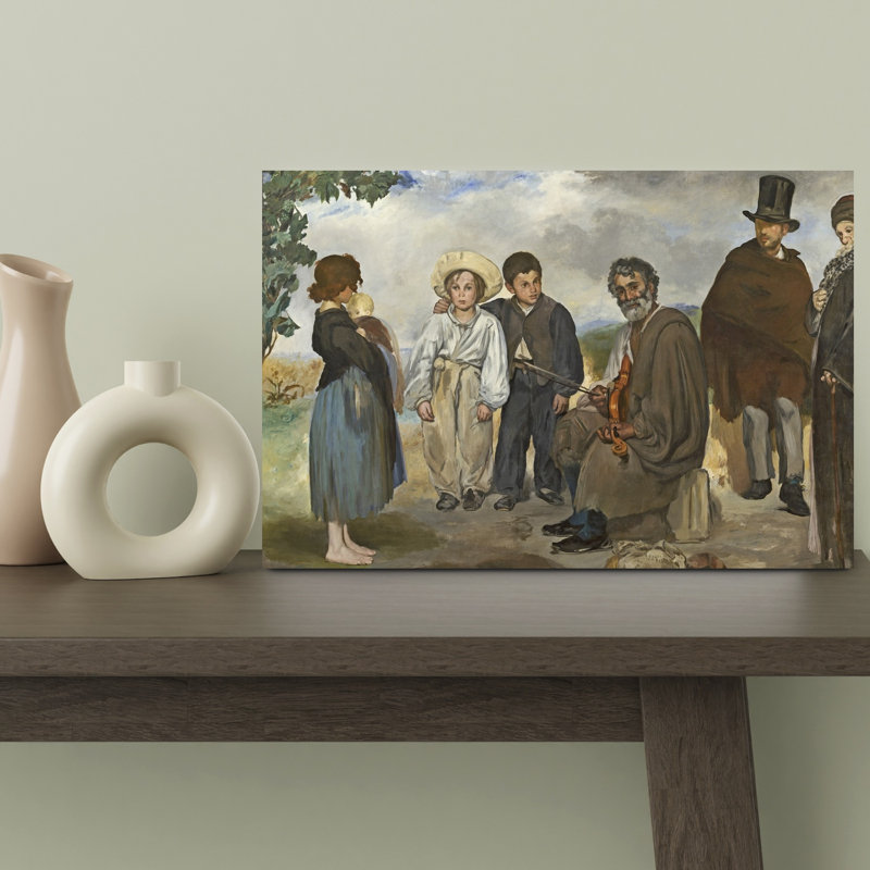 Le vieux musicien, 1862, estampe d'art mural abstraite et contemporaine, H 12 po x l 18 po