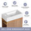 Meuble-lavabo simple mural 16 po avec plateau en résine