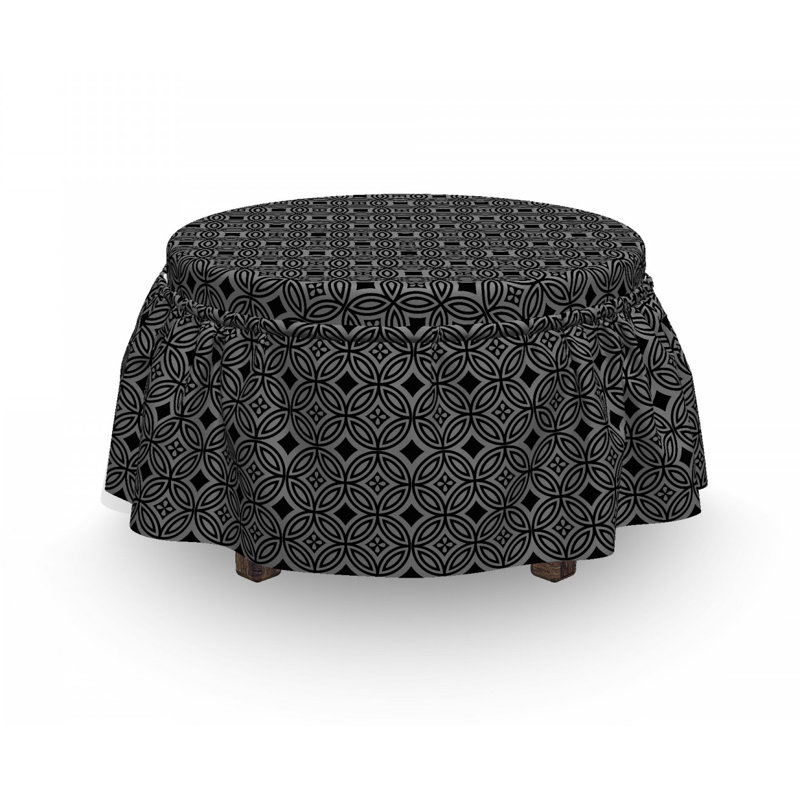 Housse pour repose-pieds dalles floral antique