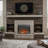 23 inch electric fireplace insert, ultra thin heater with log set & realistic flame, remote control with timer, overheating protection-1430054191