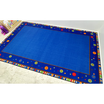 KidCarpet ABC Dots School Rug, 4' x 6' Rectangle Educational Carpet for Home or School Learning Area | Area Rug for Kids Bedroom or Playroom