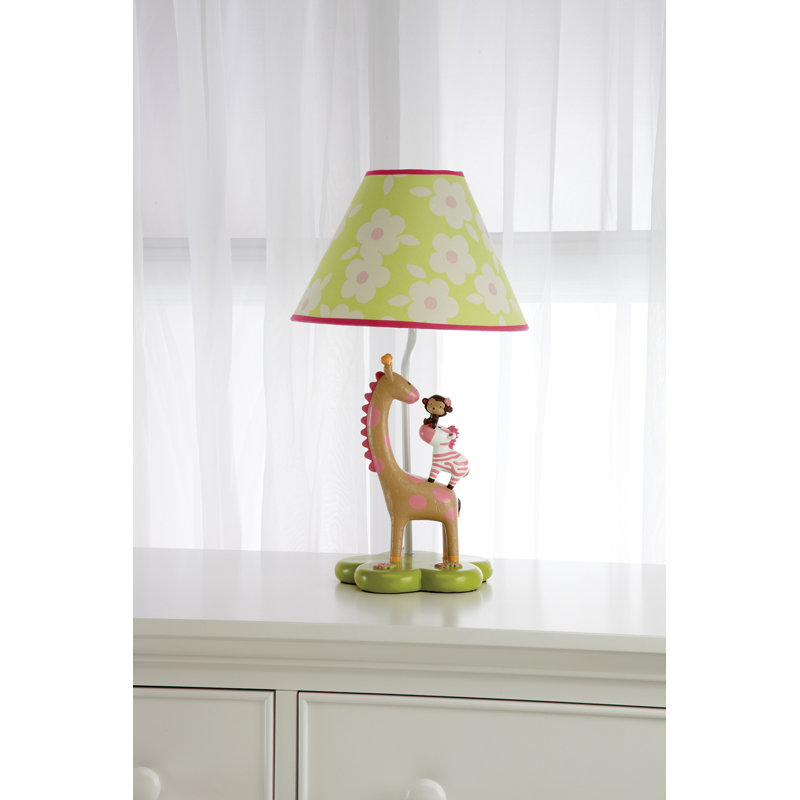 Abat-jour empire en tissu H 18 "jungle