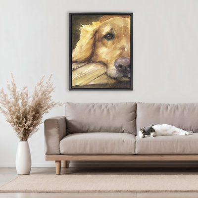Sight of Golden Retriever Floating Frame, design by George Dyachenko
