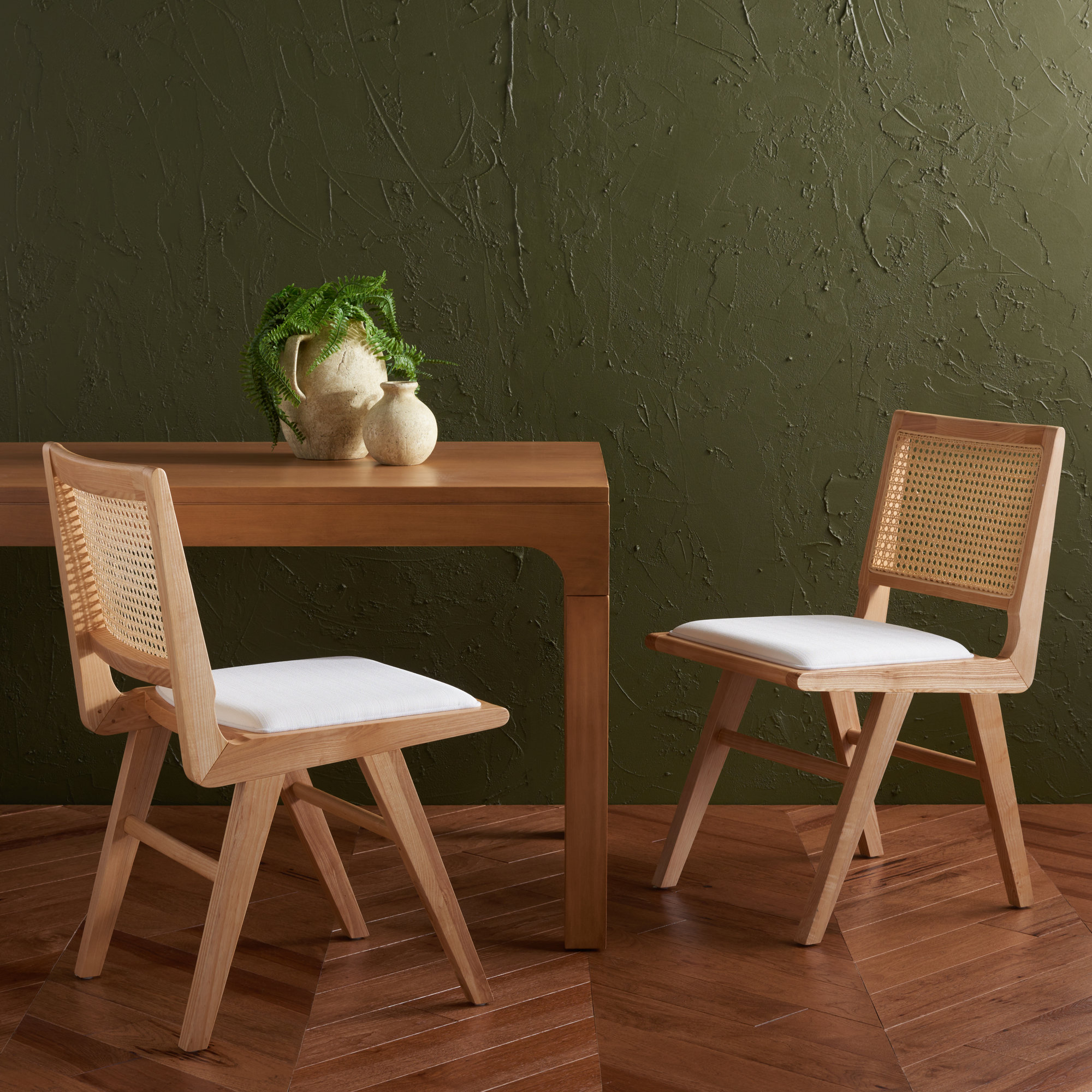 Arieana Cane Dining Chair (Set of 2), Natural